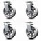 Service Caster 6 Inch V-Groove Semi Steel Cast Iron Wheel Swivel Caster Set with Roller Bearing SCC-20S620-VGR-4 - alternate 1